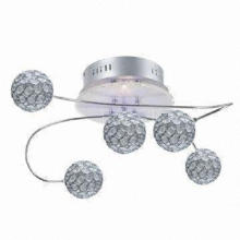 Iron Bule with Crystal Decoration Ceilling Lamp